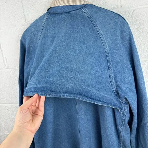 Vintage L.L. Bean Denim Barn Coat with Blanket Lining - Picture 9 of 14